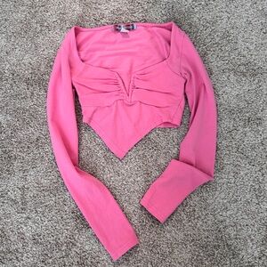 Cropped Long Sleeve Top